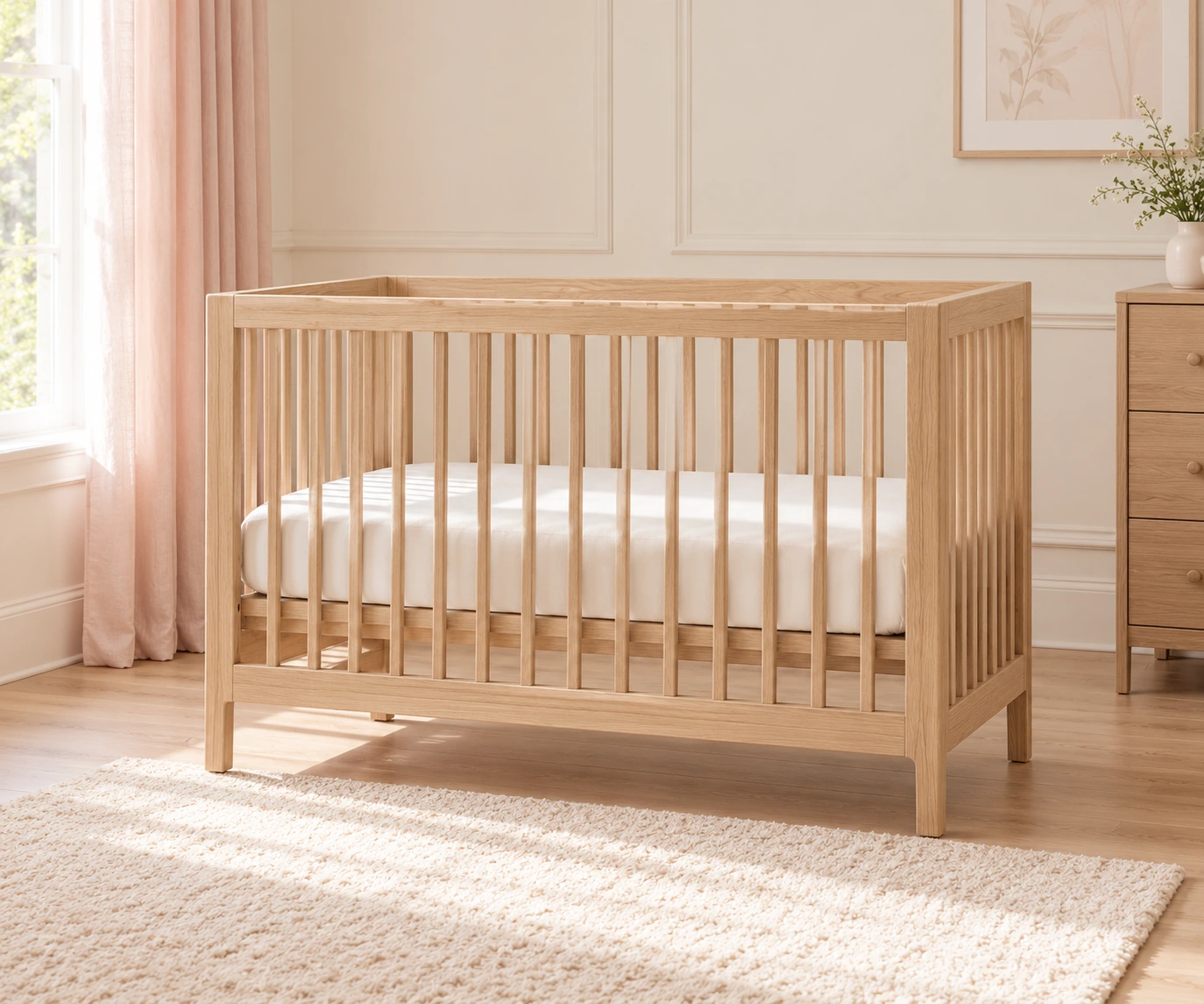 Solid Beechwood Convertible Crib & Toddler Bed